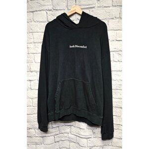 MENS SEEK DISCOMFORT XL BLACK LOGO LIGHTNING BOLT WHITE HOODIE SWEATSHIRT